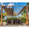 Pergola En Aluminium Marron Clair 350x350cm Florida - PARAGON OUTDOOR -Boutique De Jardin pergola 350x350cm florida en alu marron clair paragon