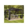 Pergola 3x4m Verona En Alu Anthracite Et Polycarbonate 6mm - SOJAG -Boutique De Jardin pergola 3x4m verona en alu anthracite et polycarbonate 6mm sojag