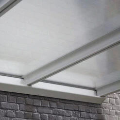 Pergola Adossée 300x300cm En Aluminium Blanc Et Polycarbonate 4mm CIELO - DCB Garden -Boutique De Jardin pergola adossee 300x300cm en aluminium blanc et polycarbonate 4mm cielo dcb garden 3