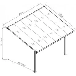 Pergola Adossée Ajustable - Toit De Terrasse En Alu 3,75x2,55m X-METAL 10 Pergola Adossée Ajustable - Toit De Terrasse En Alu 3,75x2,55m X-METAL -Boutique De Jardin pergola adossee ajustable toit de terrasse en alu 255x375m x metal 2