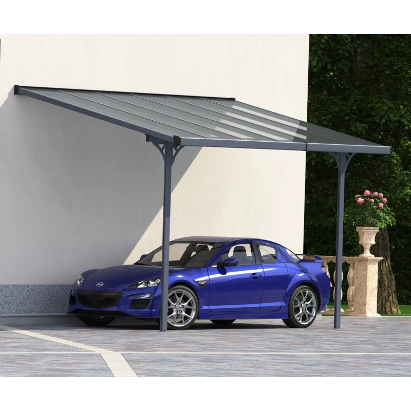 Pergola Adossée Ajustable - Toit De Terrasse En Alu 3,75x2,55m X-METAL 3 Pergola Adossée Ajustable - Toit De Terrasse En Alu 3,75x2,55m X-METAL