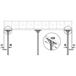 Pergola Adossée Ajustable - Toit De Terrasse En Alu 3,05x5,57m X-METAL -Boutique De Jardin pergola adossee ajustable toit de terrasse en alu 305x557m x metal 3