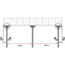 Pergola Adossée Ajustable - Toit De Terrasse En Alu 3,05x5,57m X-METAL -Boutique De Jardin pergola adossee ajustable toit de terrasse en alu 305x557m x metal 4