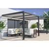 Pergola Adossée Bioclimatique 300x600cm Lames 13cm - Gris - SEATTLE - Couleurs Du Monde -Boutique De Jardin pergola adossee bioclimatique 300x600cm lames 13cm gris seattle couleurs du monde