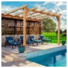 Pergola Adossée En Bois Lamellé-collé 400x400cm Andorra – Maderland -Boutique De Jardin pergola adossee en bois lamelle colle 400x400cm andorra maderland
