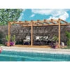 Pergola Adossée En Bois Lamellé-collé 400x400cm Palma – Maderland -Boutique De Jardin pergola adossee en bois lamelle colle 400x400cm palma maderland