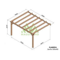 Pergola Adossée En Bois Lamellé-collé 500x400cm Sevilla – Maderland 5 Pergola Adossée En Bois Lamellé-collé 500x400cm Sevilla – Maderland -Boutique De Jardin pergola adossee en bois lamelle colle 500x400cm sevilla maderland 1