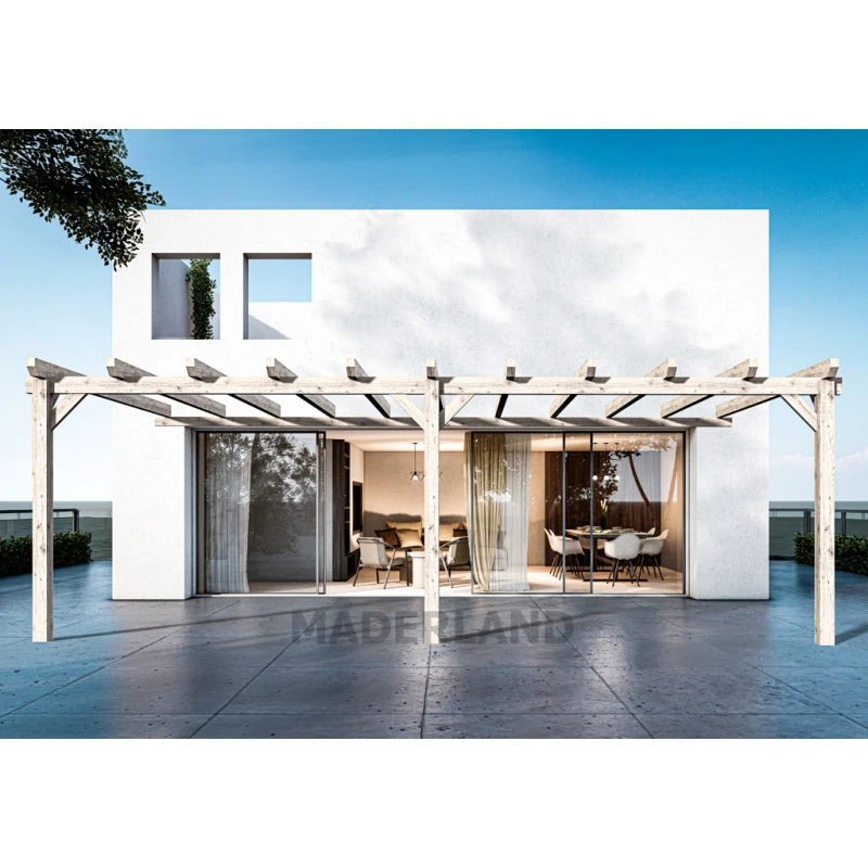 Pergola Adossée En Bois Lamellé-collé 600x400cm Sevilla – Maderland 3 Pergola Adossée En Bois Lamellé-collé 600x400cm Sevilla – Maderland