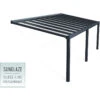 Pergola Adossée Stockholm 350x740cm Aluminium Gris Et Polycarbonate Avec Stores De Toit Rétractables – Palram - Canopia -Boutique De Jardin pergola adossee stockholm 350x740cm aluminium gris et polycarbonate avec stores de toit retractables palram