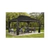 Pergola Alu Anthracite Et Acier Galvanisé Messina 3,63x4,83m - SOJAG -Boutique De Jardin pergola alu anthracite et acier galvanise messina 363x483m sojag