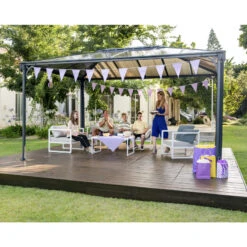 Pergola Aluminium Et Polycarbonate 430x295,5cm Martinique 4300 Palram - Canopia -Boutique De Jardin pergola aluminium et polycarbonate 430x2955cm martinique 4300 palram 4