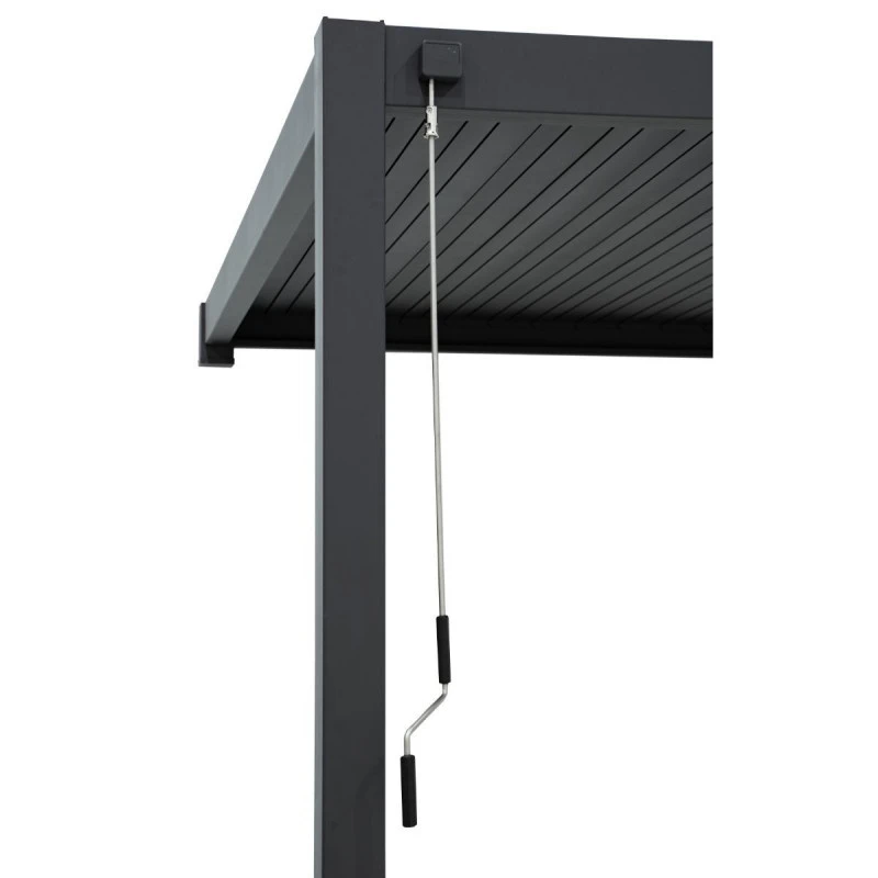 Pergola Bioclimatique Adossée En Alu Anthracite 3,6x6m Ombrea 8 Pergola Bioclimatique Adossée En Alu Anthracite 3,6x6m Ombrea – Image 6