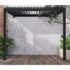 Pergola Bioclimatique Adossée En Alu Anthracite 3x3m Ombrea -Boutique De Jardin pergola bioclimatique adossee en alu anthracite 3x3m ombrea