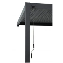 Pergola Bioclimatique Adossée En Alu Anthracite 3x3m Ombrea -Boutique De Jardin pergola bioclimatique adossee en alu anthracite 3x3m ombrea 5