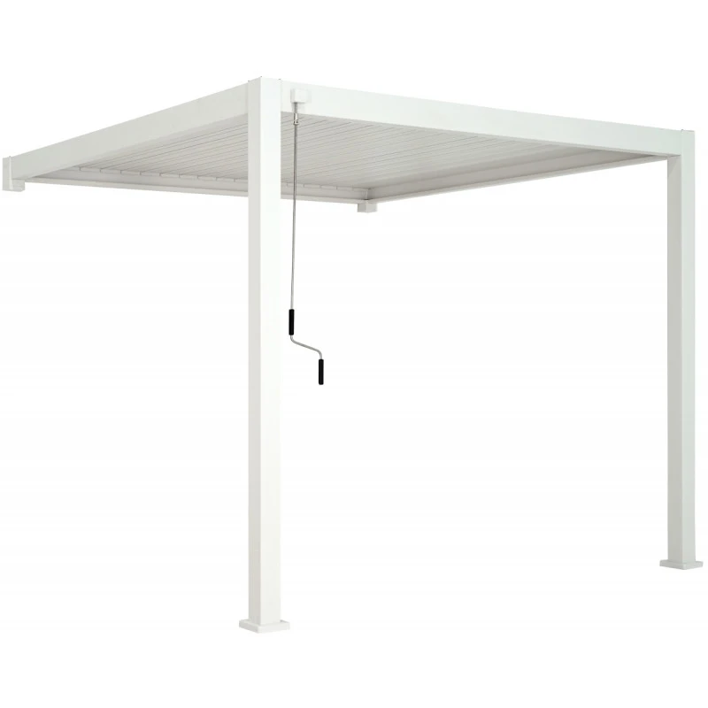 Pergola Bioclimatique Adossée En Alu Blanc 3x3m Ombrea 5 Pergola Bioclimatique Adossée En Alu Blanc 3x3m Ombrea – Image 3
