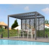 Pergola Bioclimatique Aluminium Anthracite 10,80m² Toit Avec Lames Ovales + 5 Panneaux Moucharabieh Gris Pour Côté 3,60m HABRITA 1 Pergola Bioclimatique Aluminium Anthracite 10,80m² Toit Avec Lames Ovales + 5 Panneaux Moucharabieh Gris Pour Côté 3,60m HABRITA -Boutique De Jardin pergola bioclimatique aluminium anthracite 1080m toit avec lames ovales 5 panneaux moucharabieh gris pour cote 360m habrita