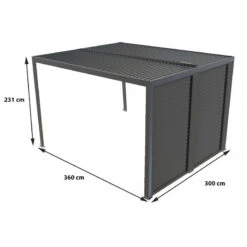 Pergola Bioclimatique Aluminium Anthracite 10,80m² Toit Avec Lames Ovales Aluminium + Ventelles Latérales Pour Côté 3m – HABRITA 11 Pergola Bioclimatique Aluminium Anthracite 10,80m² Toit Avec Lames Ovales Aluminium + Ventelles Latérales Pour Côté 3m – HABRITA -Boutique De Jardin pergola bioclimatique aluminium anthracite 1080m toit avec lames ovales aluminium ventelles laterales pour cote 3m habrita 3