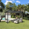 Pergola Bioclimatique Autoportante 300x300cm En Aluminium - Gris - Maia - Couleurs Du Monde -Boutique De Jardin pergola bioclimatique autoportante 300x300cm en aluminium gris maia couleurs du monde