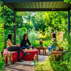 Pergola Bioclimatique Autoportante En Alu Anthracite 3.6x3.6m Ombrea -Boutique De Jardin pergola bioclimatique autoportante en alu anthracite 36x36m ombrea 2