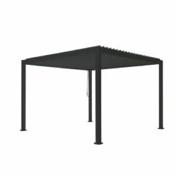 Pergola Bioclimatique Autoportante En Alu Anthracite 3.6x3.6m Ombrea -Boutique De Jardin pergola bioclimatique autoportante en alu anthracite 36x36m ombrea 4