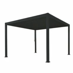 Pergola Bioclimatique Autoportante En Alu Anthracite 3x3m Ombrea -Boutique De Jardin pergola bioclimatique autoportante en alu anthracite 3x3m ombrea 3
