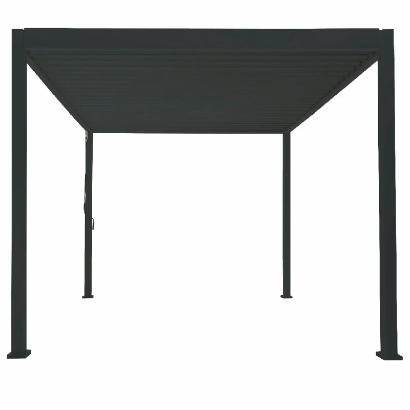 Pergola Bioclimatique Autoportante En Alu Anthracite 3x4m Ombrea 7 Pergola Bioclimatique Autoportante En Alu Anthracite 3x4m Ombrea – Image 5