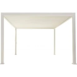 Pergola Bioclimatique Autoportante En Alu Blanc 3.6x3.6m Ombrea -Boutique De Jardin pergola bioclimatique autoportante en alu blanc 36x36m ombrea 3