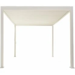 Pergola Bioclimatique Ombréa Autoportante 3x4M - Blanc - S1 -Boutique De Jardin pergola bioclimatique autoportante en alu blanc 3x4m ombrea 4