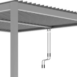 Pergola Bioclimatique Autoportante En Aluminium Gris Clair 4x3m - X-METAL -Boutique De Jardin pergola bioclimatique autoportante en aluminium gris clair 4x3m x metal 3