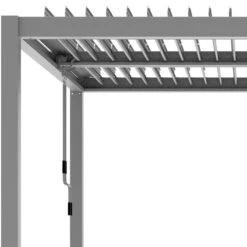 Pergola Bioclimatique Autoportante En Aluminium Gris Clair 4x3m - X-METAL -Boutique De Jardin pergola bioclimatique autoportante en aluminium gris clair 4x3m x metal 4