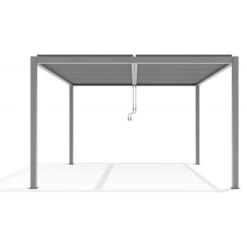 Pergola Bioclimatique Autoportante En Aluminium Gris Clair 4x4m - X-METAL -Boutique De Jardin pergola bioclimatique autoportante en aluminium gris clair 4x4m x metal 3