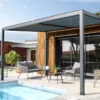 Pergola Bioclimatique En Aluminium Avec Lames Orientables Grises Anthracite TRAMONTO - DCB Garden -Boutique De Jardin pergola bioclimatique en aluminium avec lames orientables grises anthracite tramonto dcb garden