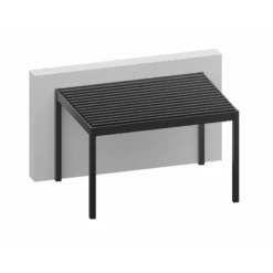 Pergola Bioclimatique En Aluminium Gris Anthracite 400x400cm Avec Lames Blanches APOLO - GardenGate