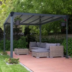 Pergola En Aluminium Et Polycarbonate 309x309cm Milano™ 3000 - Palram - Canopia -Boutique De Jardin pergola en aluminium et polycarbonate 309x309cm milano 3000 palram 2