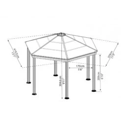 Pergola En Aluminium Et Polycarbonate 359x414,5cm Roma™ - Palram - Canopia -Boutique De Jardin pergola en aluminium et polycarbonate 359x4145cm roma palram 2
