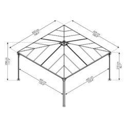 Pergola En Aluminium Et Polycarbonate 429x429cm Palermo™ 4300 - Palram - Canopia 11 Pergola En Aluminium Et Polycarbonate 429x429cm Palermo™ 4300 - Palram - Canopia -Boutique De Jardin pergola en aluminium et polycarbonate 429x429cm palermo 4300 palram 3
