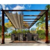 Pergola En Aluminium Marron Foncé 350x505cm Florence – PARAGON OUTDOOR -Boutique De Jardin pergola en aluminium marron fonce 350x505cm florence paragon outdoor