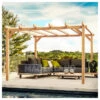 Pergola En Bois Lamellé-collé 300x300cm Linares – Maderland -Boutique De Jardin pergola en bois lamelle colle 300x300cm linares maderland