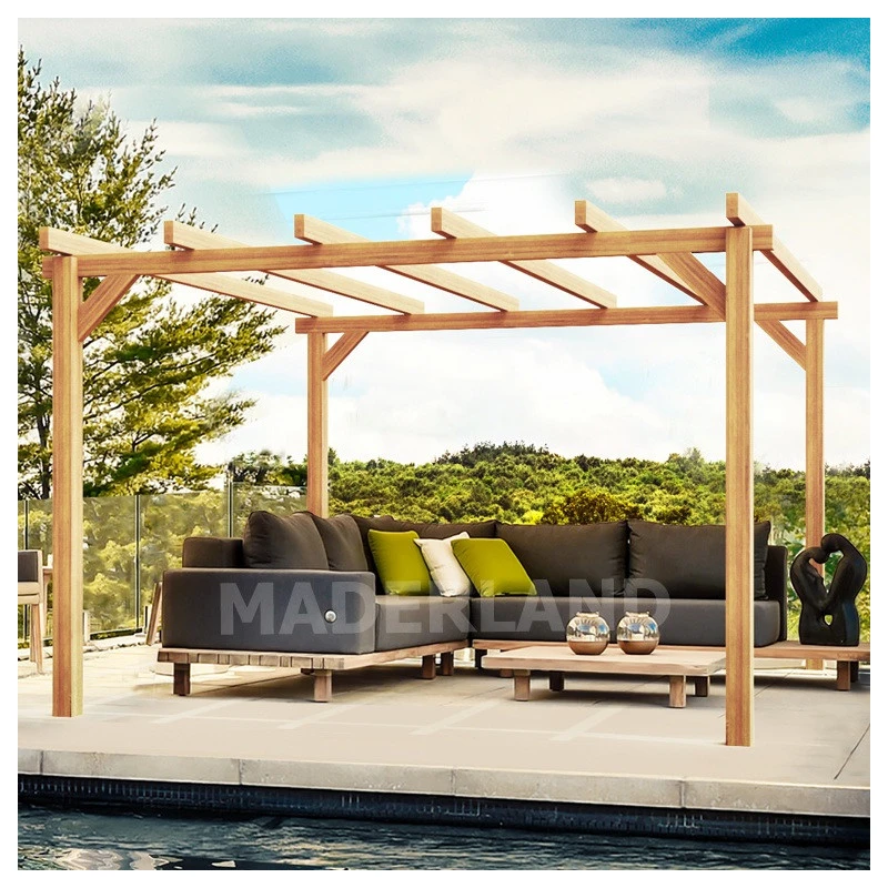 Pergola En Bois Lamellé-collé 300x300cm Linares – Maderland 3 Pergola En Bois Lamellé-collé 300x300cm Linares – Maderland