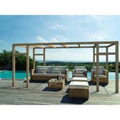 Pergola En Bois Lamellé-collé 500x400cm Granada – Maderland