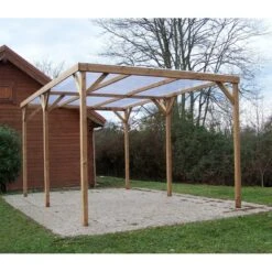 Pergola THONON 15,06m² En Bois Massif Avec Couverture PVC – HABRITA -Boutique De Jardin pergola thonon 1506m en bois avec couverture pvc habrita 5