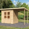Petit Abri De Jardin En Bois 3,26m² Merseburg 3 + Appentis - Karibu -Boutique De Jardin petit abri de jardin en bois 326m merseburg 3 appentis karibu