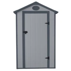 Petit Abri De Jardin En Résine Gris 1,34m² + Kit De Fondation - JOBU -Boutique De Jardin petit abri de jardin en resine gris 139m kit de fondation jobu 2
