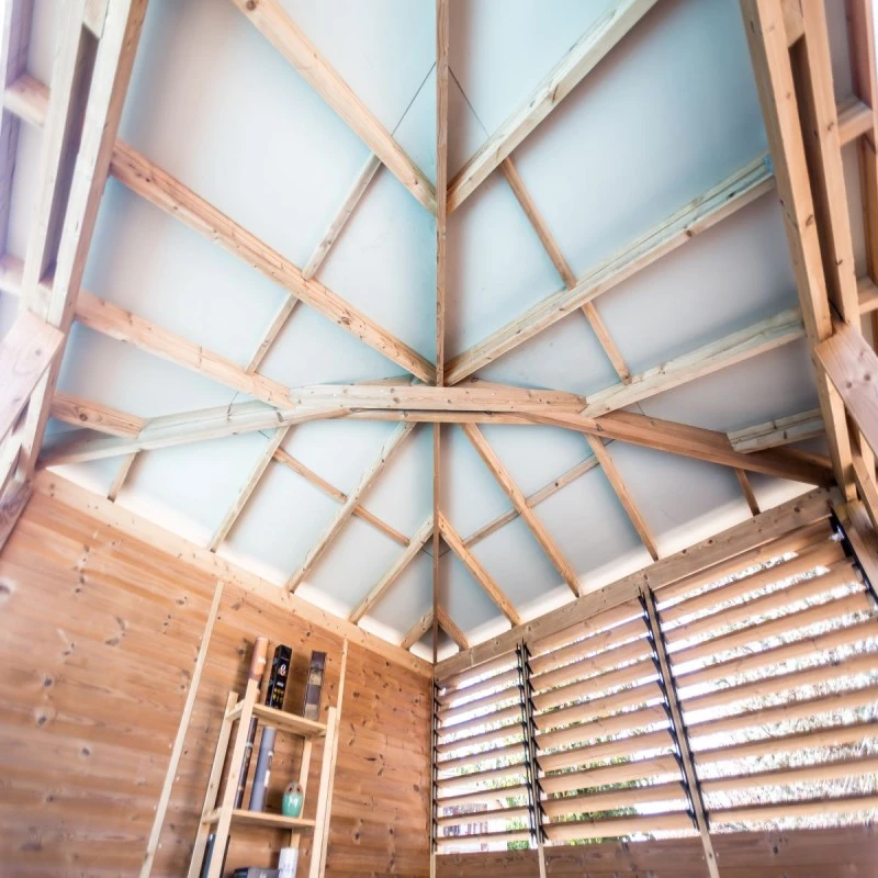 Pool House En Bois Thermo Traité 12,32m² BLUETERM, 1 Paroi Mur Plein, 1 Paroi Ventelles, 2 Parois Comptoirs - HABRITA 8 Pool House En Bois Thermo Traité 12,32m² BLUETERM, 1 Paroi Mur Plein, 1 Paroi Ventelles, 2 Parois Comptoirs - HABRITA – Image 6