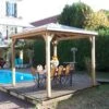 Kiosque Pool House En Bois Thermo Traité 12,32m² BLUETERM, Sans Parois - HABRITA -Boutique De Jardin pool house en bois thermo traite 1232m blueterm sans parois habrita