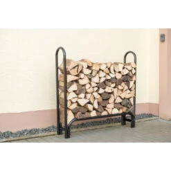 Porte-bûches 120cm En Acier Capacité De Charge De 500kg Avec Couverture - Shelter Logic -Boutique De Jardin porte buches 120cm en acier capacite de charge de 500kg avec couverture shelter logic 2