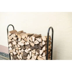Porte-bûches 120cm En Acier Capacité De Charge De 500kg Avec Couverture - Shelter Logic -Boutique De Jardin porte buches 120cm en acier capacite de charge de 500kg avec couverture shelter logic 4