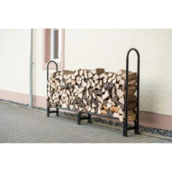 Porte-bûches 240cm En Acier Capacité De Charge De 1000kg Avec Couverture - Shelter Logic -Boutique De Jardin porte buches 240cm en acier capacite de charge de 1000kg avec couverture shelter logic 2