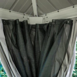 Rideaux Occultants En Polyester Champagne Pour Pergola Messina 10x12 - SOJAG -Boutique De Jardin rideaux occultants en polyester champagne pour pergola messina 10x12 sojag 1 4