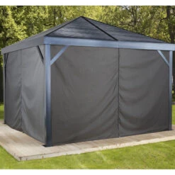 Rideaux Occultants En Polyester Gris Pour Pergola South Beach 12x12 - SOJAG 5 Rideaux Occultants En Polyester Gris Pour Pergola South Beach 12x12 - SOJAG -Boutique De Jardin rideaux occultants en polyester gris pour pergola south beach 12x12 sojag 1 1